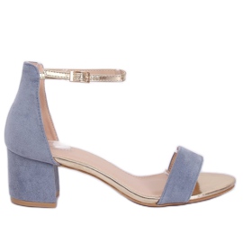Sandalias de tacón azul M307P Azul