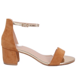 Sandalias de tacón camel M307P Camel marrón
