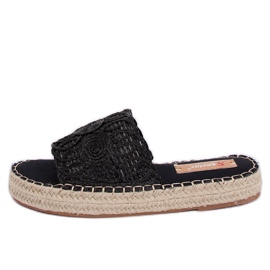 Pantuflas alpargatas negras T353P Negro