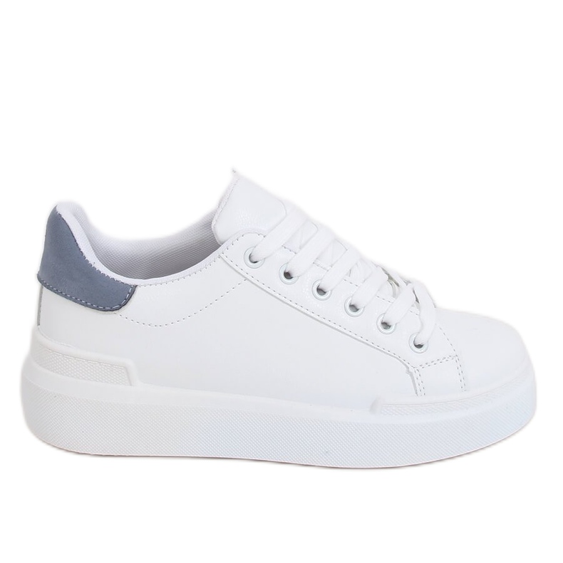 Zapatillas de mujer blancas 85-428 BLANCO / AZUL