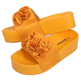 Sandalias de suela alta CK148P Amarillo naranja