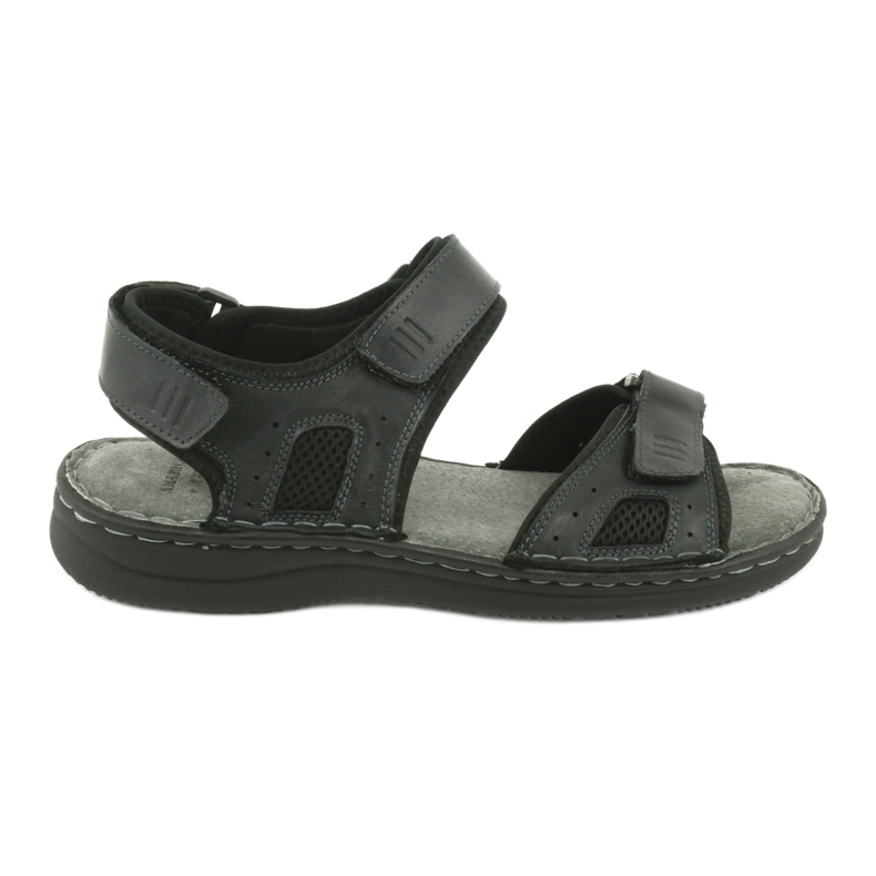 Cómodas sandalias deportivas de piel American Club CY13 / 20 negro