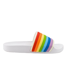 Zapatillas blancas con arcoiris 2456-2 multicolor
