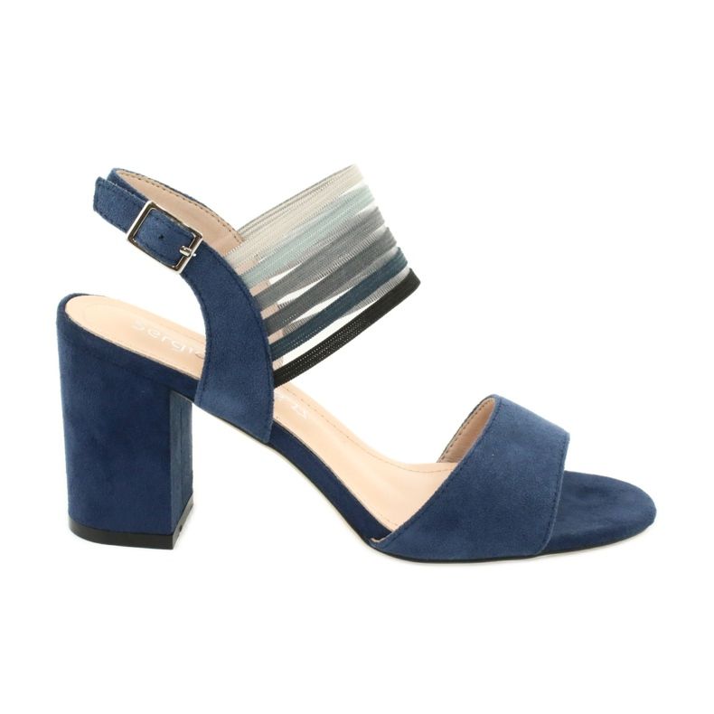 Sandalias en el poste de Sergio Leone SK867 azul marino