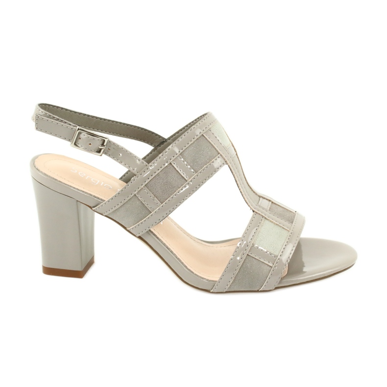 Sandalias en el poste de Sergio Leone SK814 tobillo gris