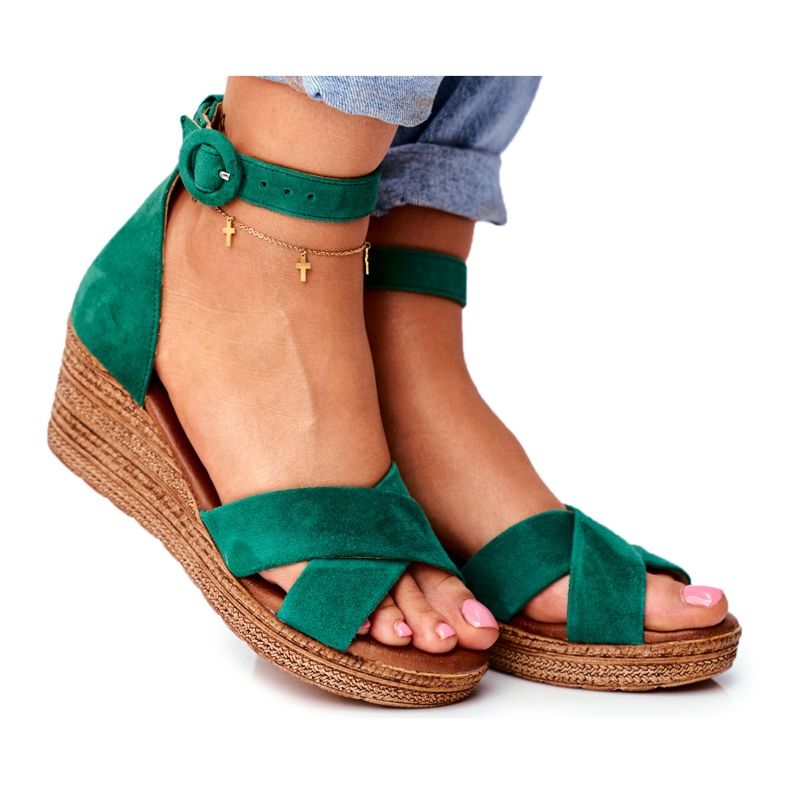 Sandalias Mujer Maciejka Piel Ante Verde 04565-09