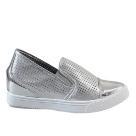 Zapatillas plateadas con cuña DD439-2 gris Zapatillas plateadas con cuña DD439-2 gris