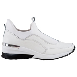 Zapatos sin cordones de piel VINCEZA blanco
