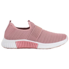 SHELOVET Calzado deportivo sin cordones rosa