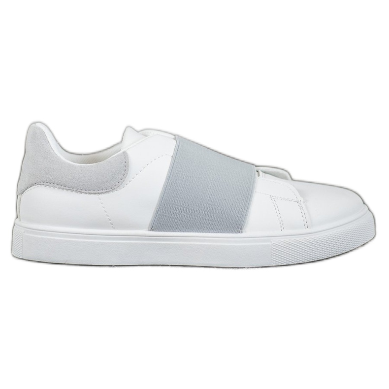 SHELOVET Zapatos sin cordones con banda elástica blanco gris SHELOVET Zapatos sin cordones con banda elástica blanco gris