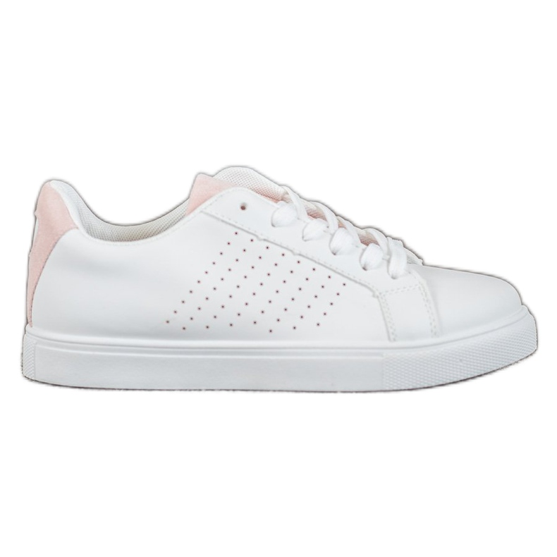 SHELOVET Zapatos blancos con aplicaciones de ante
