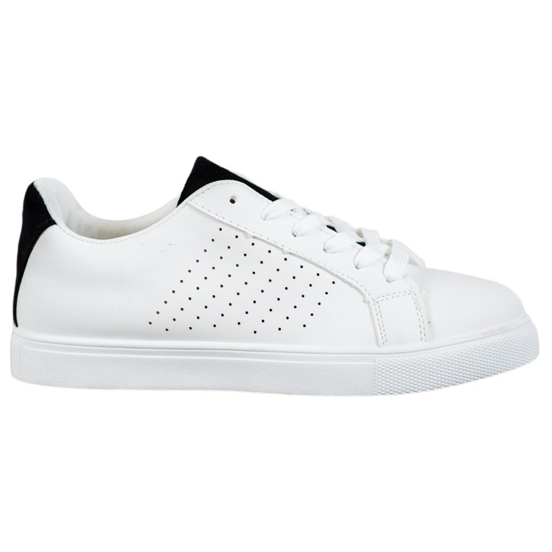 SHELOVET Zapatos blancos con aplicaciones de ante