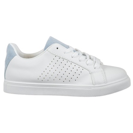 SHELOVET Zapatos blancos con aplicaciones de ante