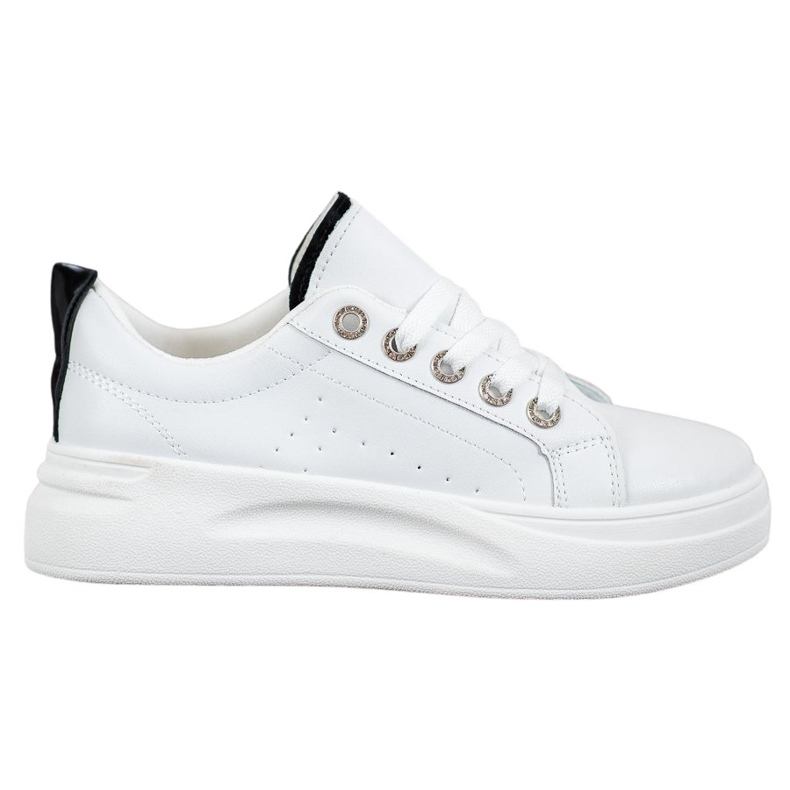 SHELOVET Zapatillas de moda en la plataforma blanco