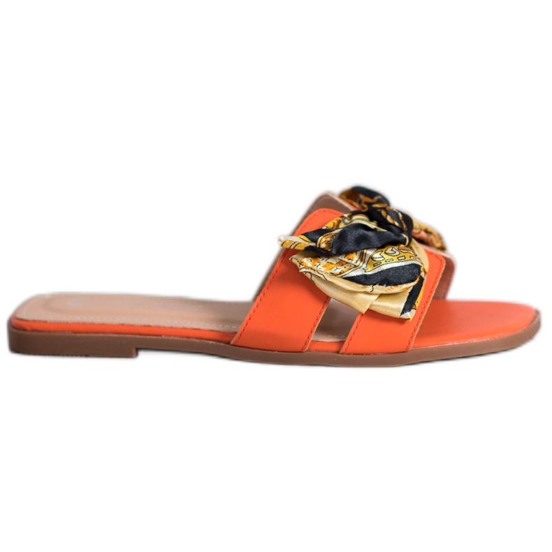 SHELOVET Pantuflas elegantes naranja