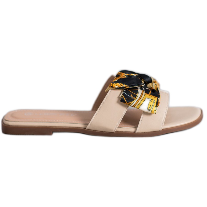 SHELOVET Pantuflas elegantes marrón