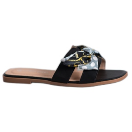 SHELOVET Pantuflas elegantes negro