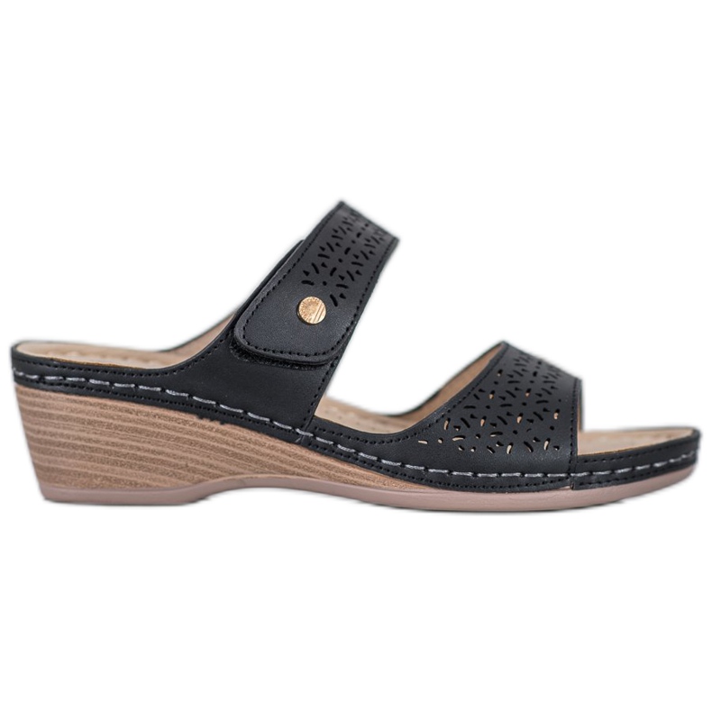 SHELOVET Zapatillas de velcro ligeras negro