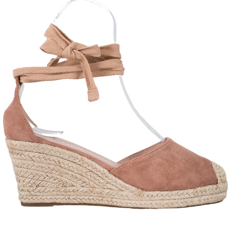 SHELOVET Alpargatas de cuña rosado