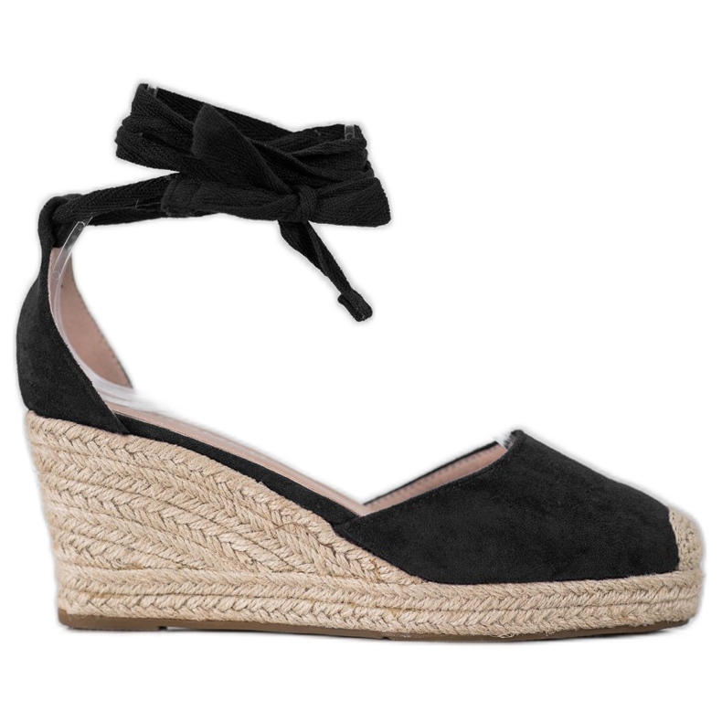 SHELOVET Alpargatas de cuña negro