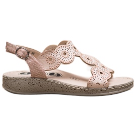 SHELOVET Sandalias elegantes en la plataforma beige