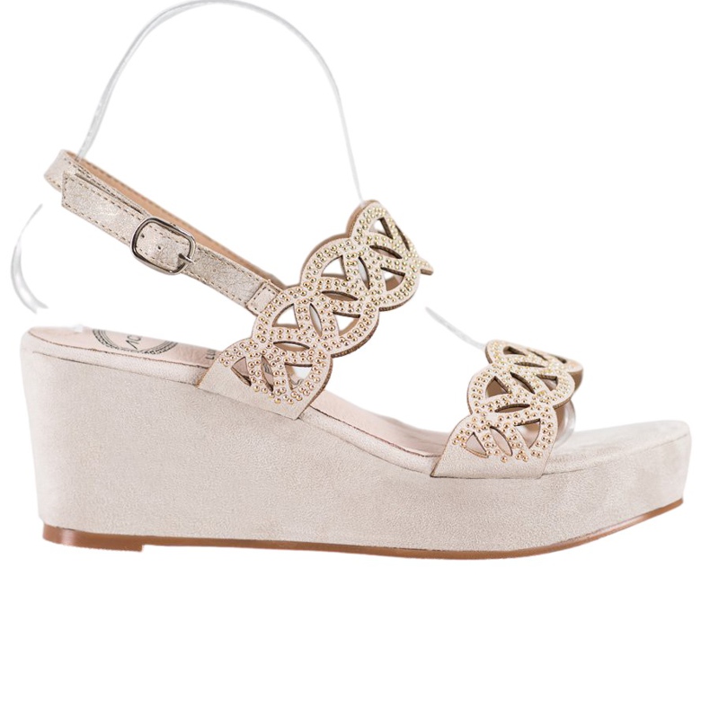 Aclys Sandalias de cuña beige