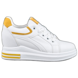 Lovery Zapatillas de deporte de cuña blanco