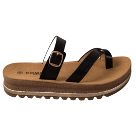 Comer Zapatillas en la plataforma de moda negro