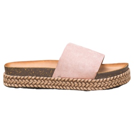 Comer Zapatillas casuales en la plataforma rosa