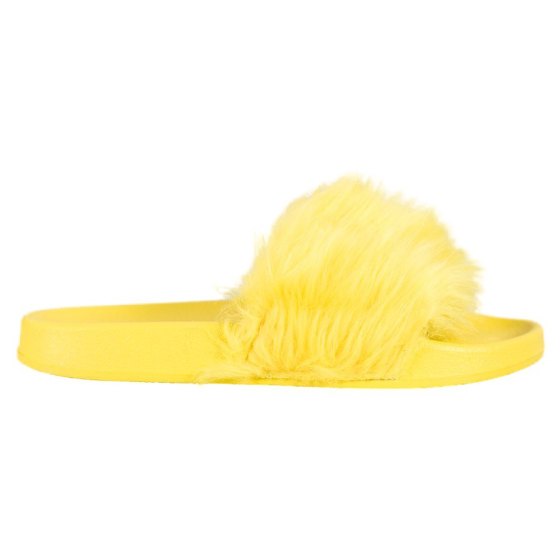 SHELOVET Zapatillas de Goma con Piel amarillo