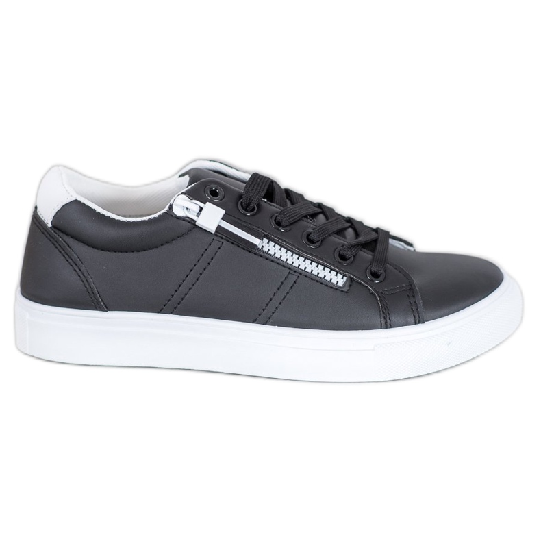 SHELOVET Zapatillas negras con cremallera negro