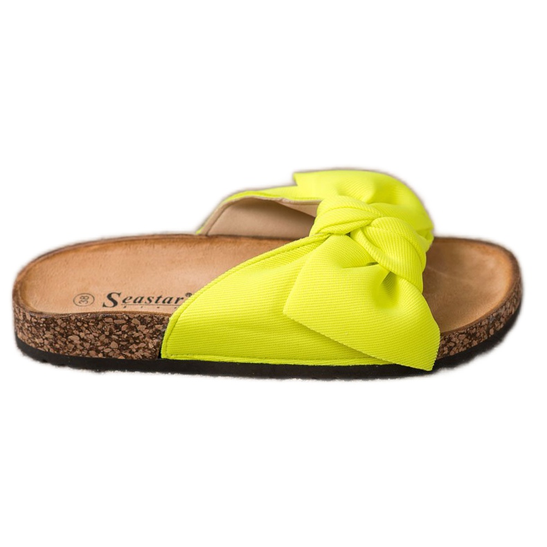 Seastar Pantuflas Neón Con Lazo amarillo
