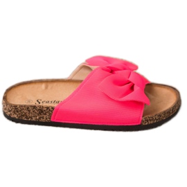 Seastar Pantuflas Neón Con Lazo rosa