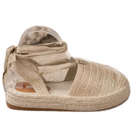 Seastar Sandalias de alpargatas atadas dorado Seastar Sandalias de alpargatas atadas dorado