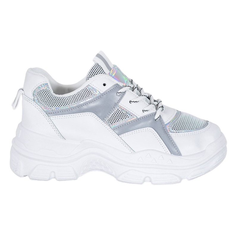 Sweet Shoes Zapatillas atadas blanco gris