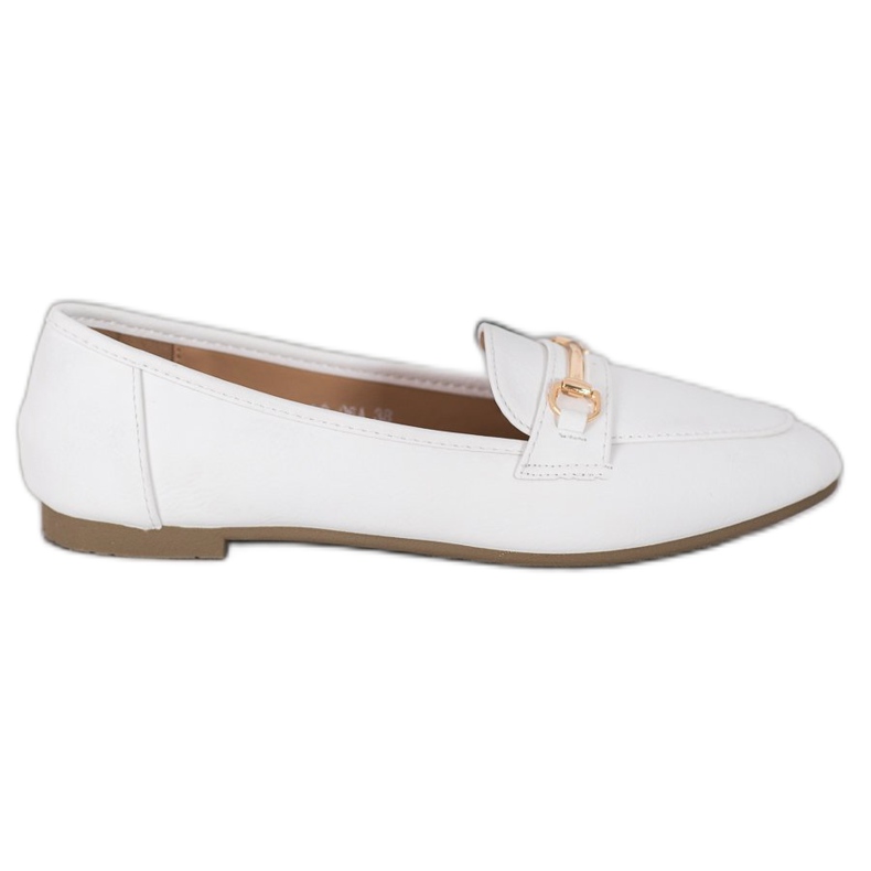 Nio Nio Mocasines elegantes con piel ecológica blanco