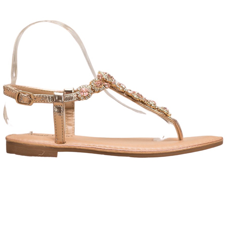 Small Swan Sandalias Chanclas Con Circonita amarillo Small Swan Sandalias Chanclas Con Circonita amarillo