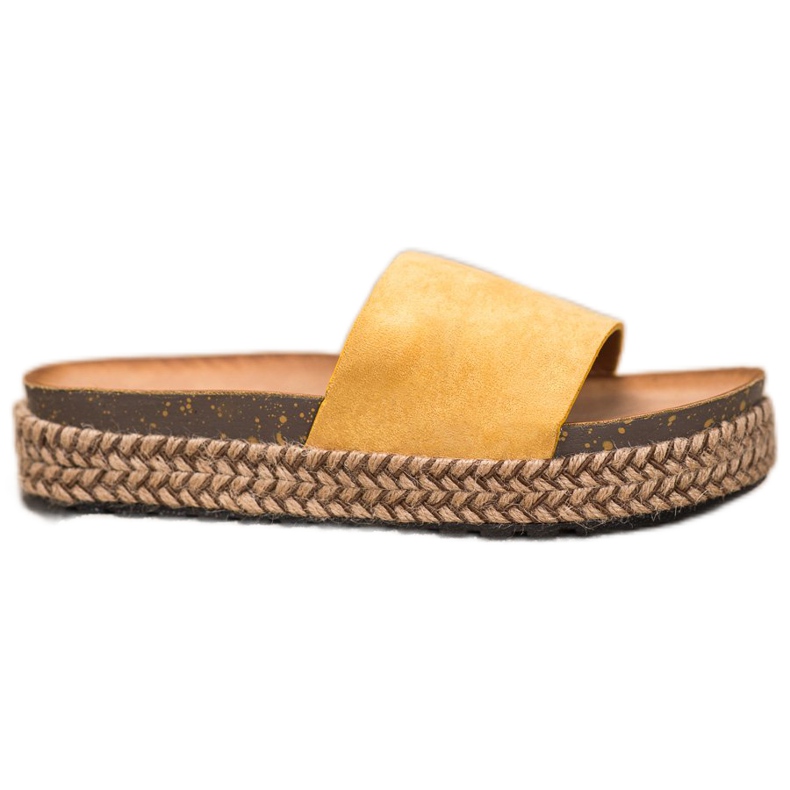 Comer Zapatillas casuales en la plataforma amarillo