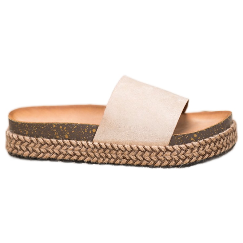 Comer Zapatillas casuales en la plataforma marrón