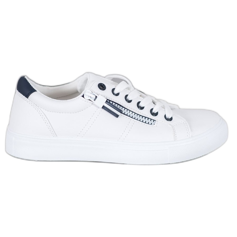SHELOVET Zapatillas blancas con cremallera blanco