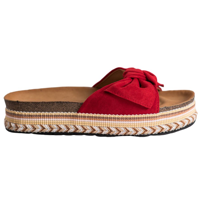 SHELOVET Zapatillas de moda en la plataforma rojo