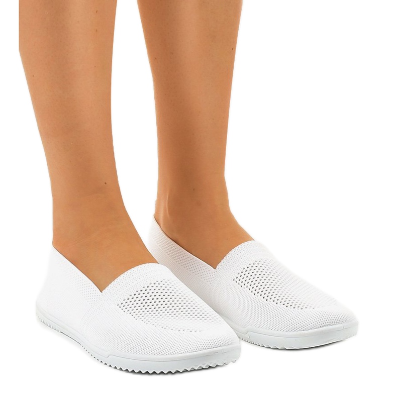 Zapatillas slip-on de lycra blancas GF-HJS13-5 blanco Zapatillas slip-on de lycra blancas GF-HJS13-5 blanco