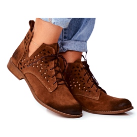 Nicole Botas de Piel Mujer Camel Low Meridan marrón