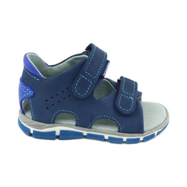 Mazurek Chicos de cuero con azul marino Velcro 314