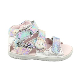 Sandalias de niñas metálicas High Preventive Silver Mazurek 291 plata