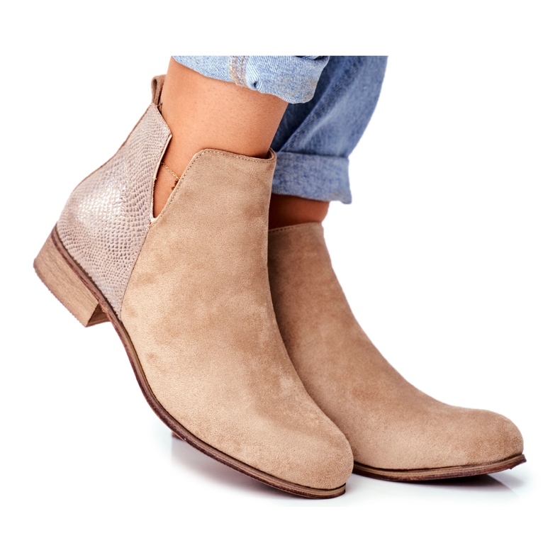 EVE De Mujer Botas Con Tacón Plano Primavera Caqui Viva beige EVE De Mujer Botas Con Tacón Plano Primavera Caqui Viva beige