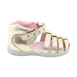 Sandalias de cuero Mazurek 245 doradas oro