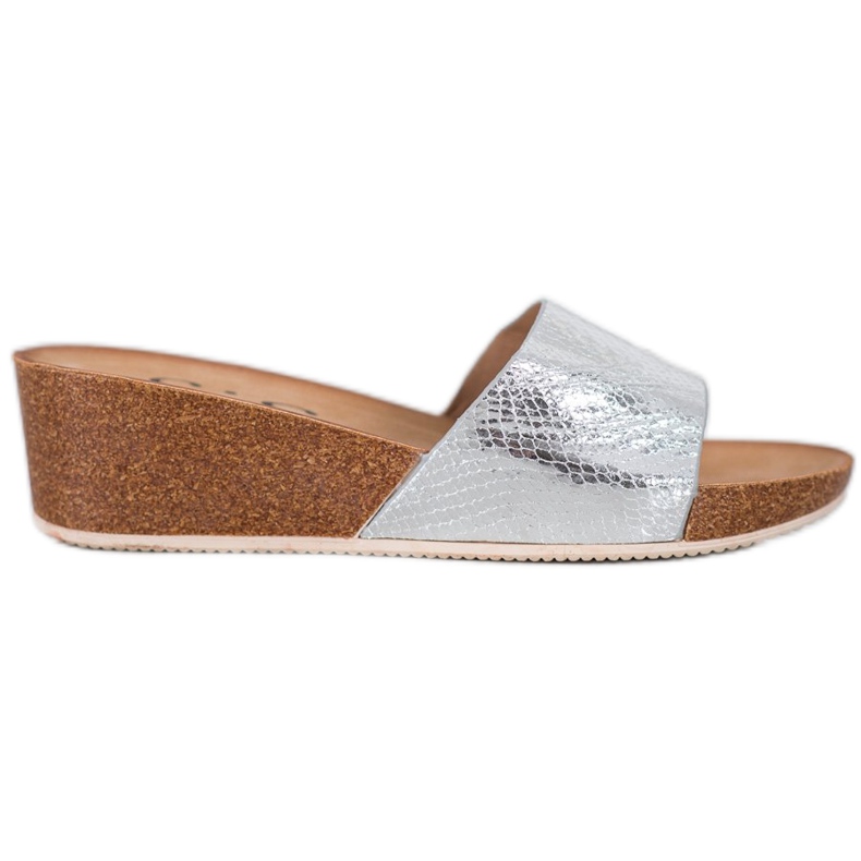 Small Swan Zapatillas de cuero ecológico gris