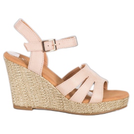 Small Swan Sandalias clásicas de cuero ecológico beige