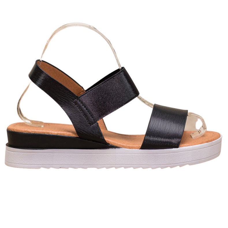 SHELOVET Sandalias negras en la plataforma negro
